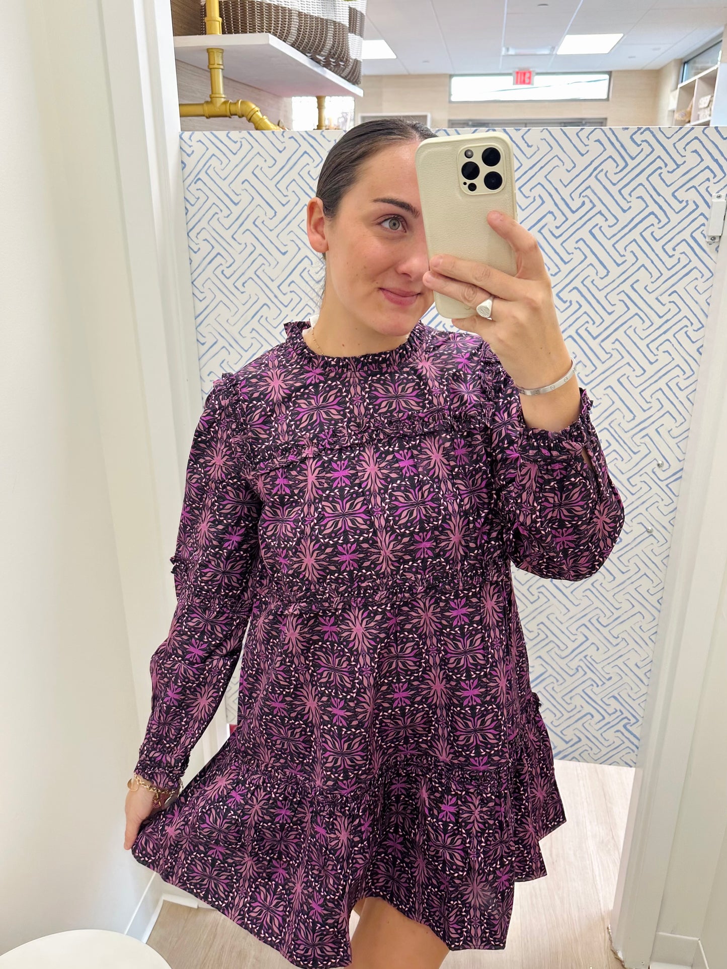 Allison Sandra Dress in Plum Kaleidoscope