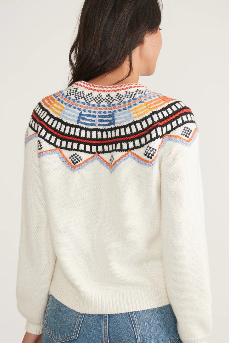 Marine Layer Archive Lomas Sweater - Ivory Multi
