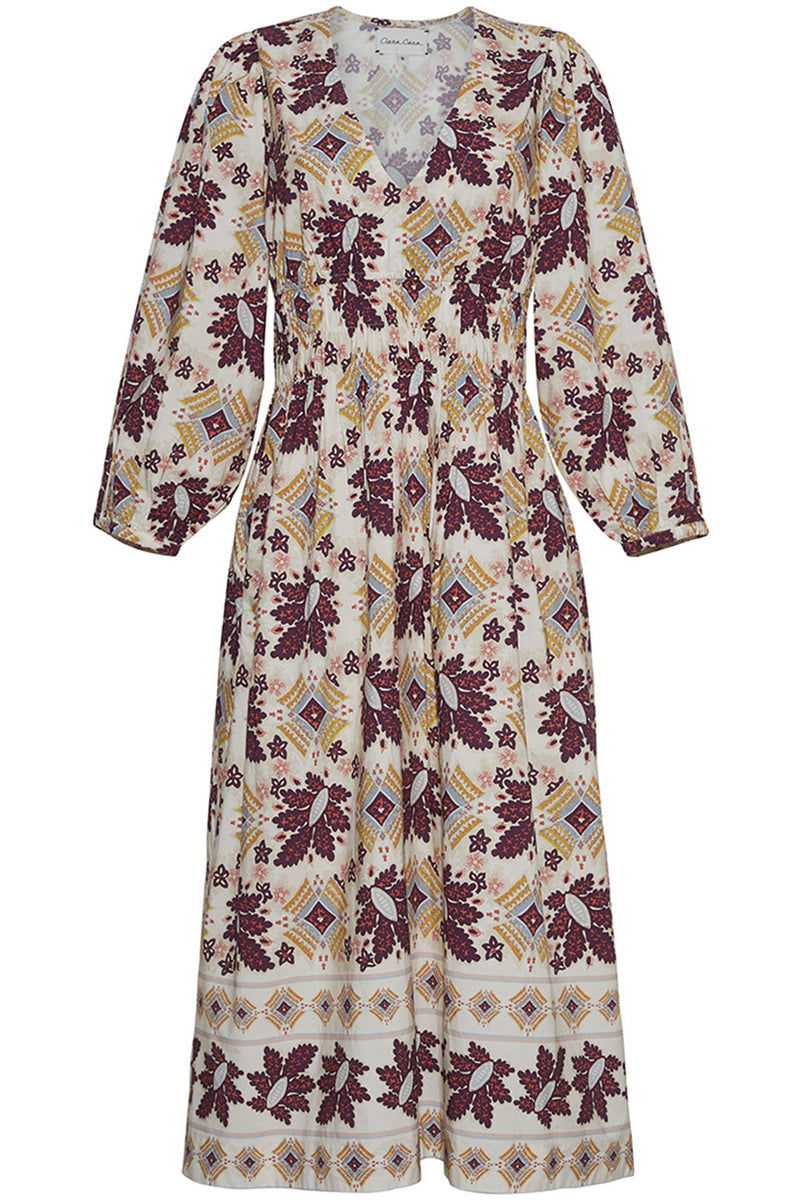 Cara Cara - Ginger Dress Retro Floral Turtledove