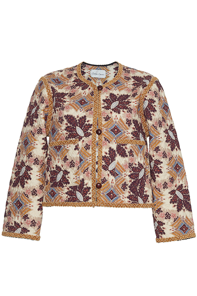 Cara Cara - Marissa Jacket in Retro Floral Turtledove