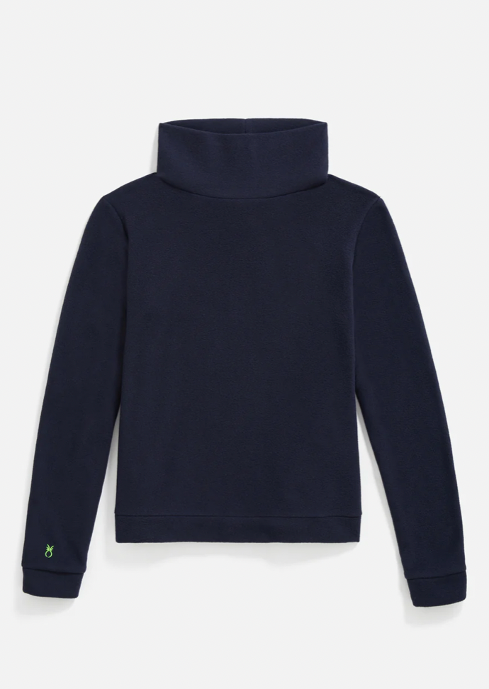 Dudley Stephens - Park Slope Turtleneck in Vello Fleece in Navy