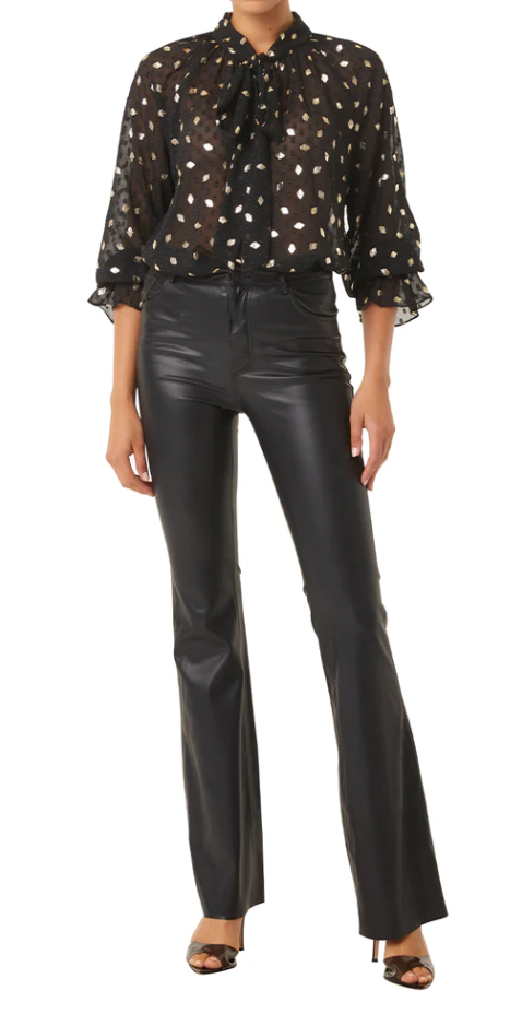 MISA Gracie Top in dotted metallic diamond
