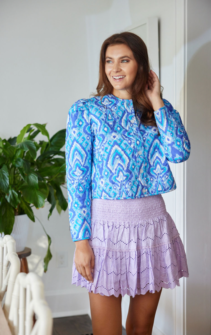 STS X Cabana Eyelet Mini Skirt in Lavender