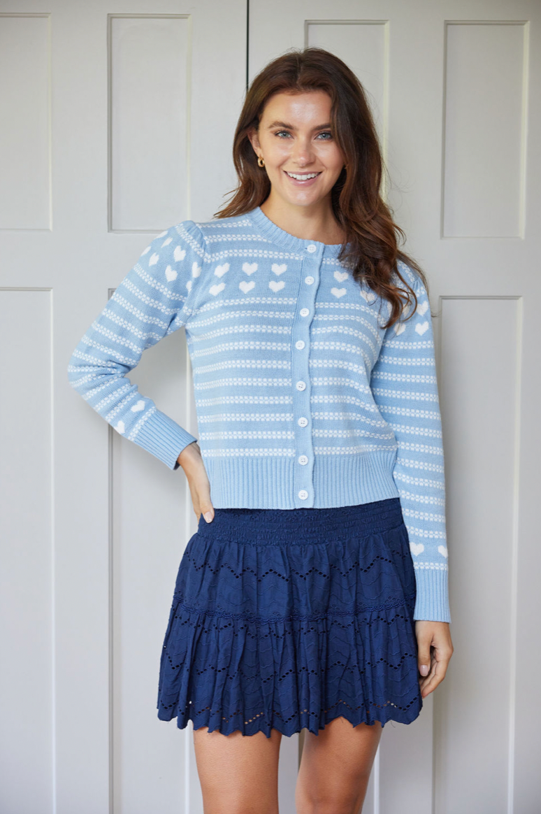 STS x Cabana Blue Heart Cardigan