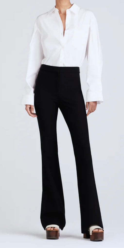 Derek Lam Crosby Flare Trouser in black