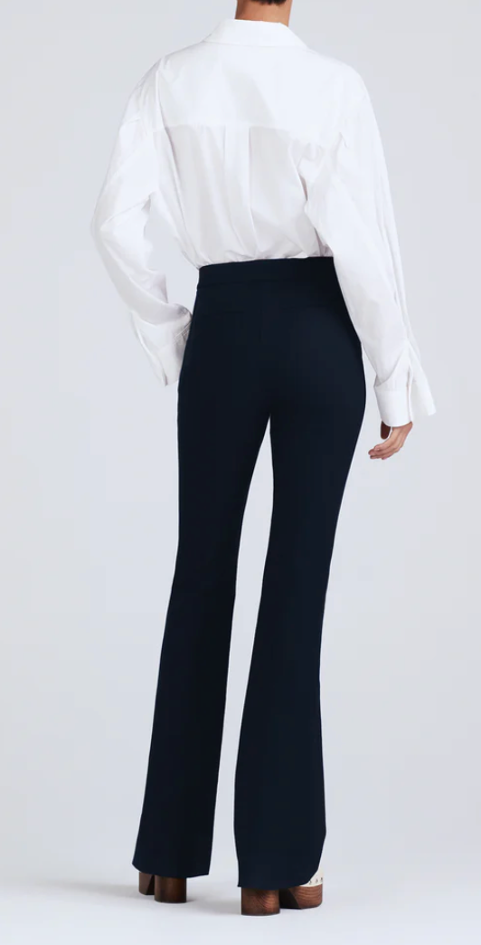 Derek Lam Crosby Flare Trouser in black