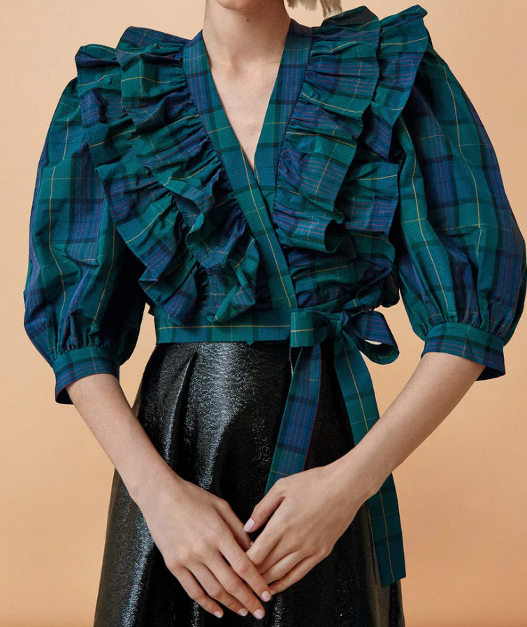 Hunter Bell Johanna Top in Tartan Plaid