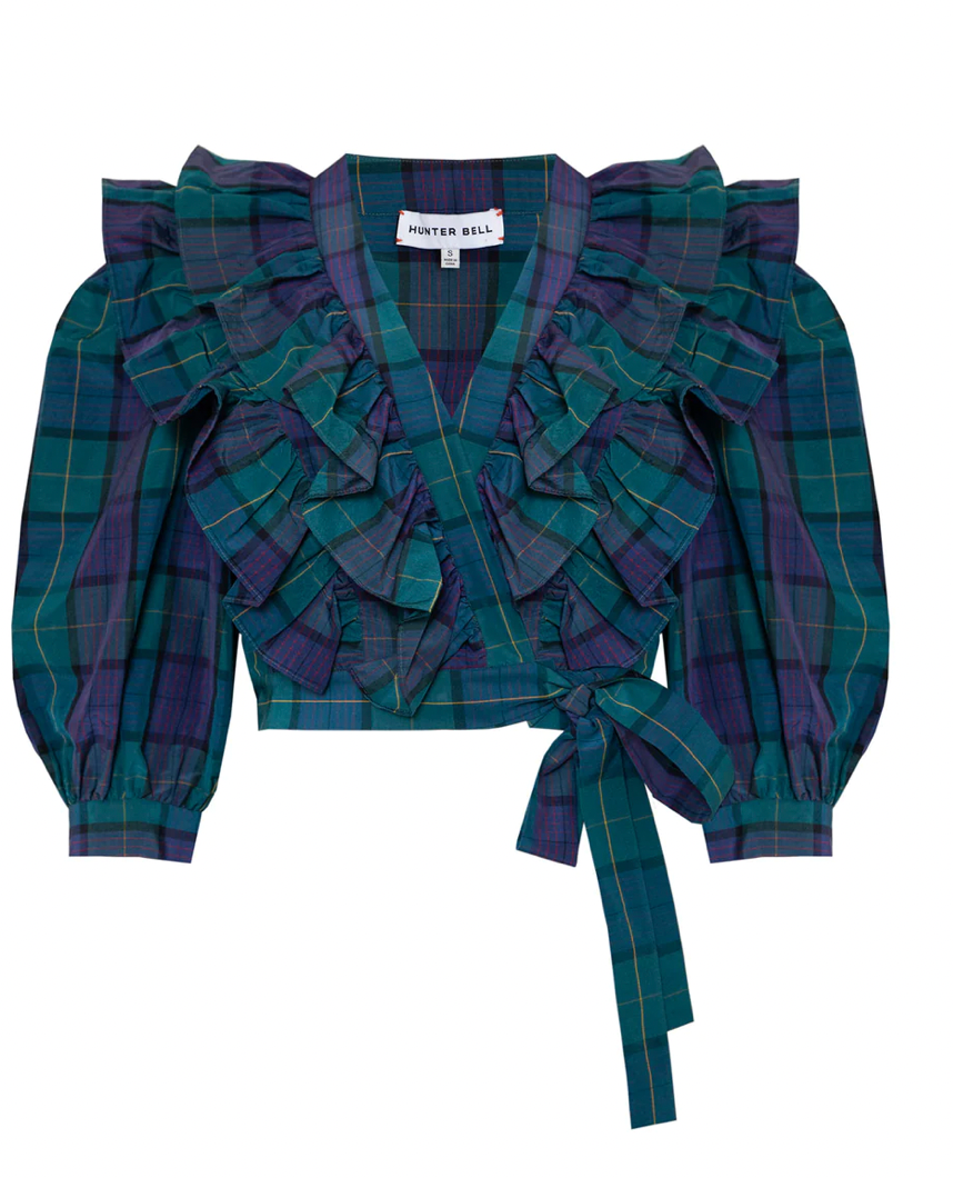 Hunter Bell Johanna Top in Tartan Plaid