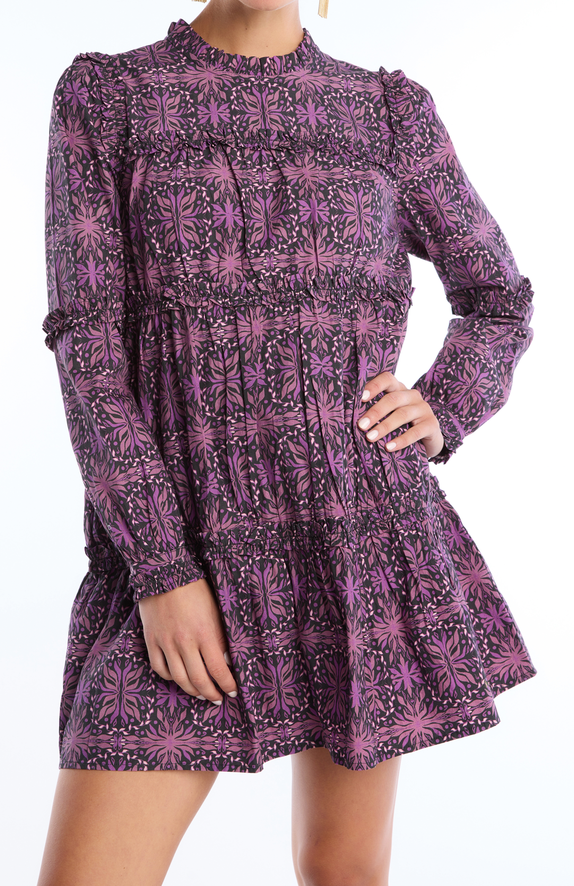 Allison Sandra Dress in Plum Kaleidoscope