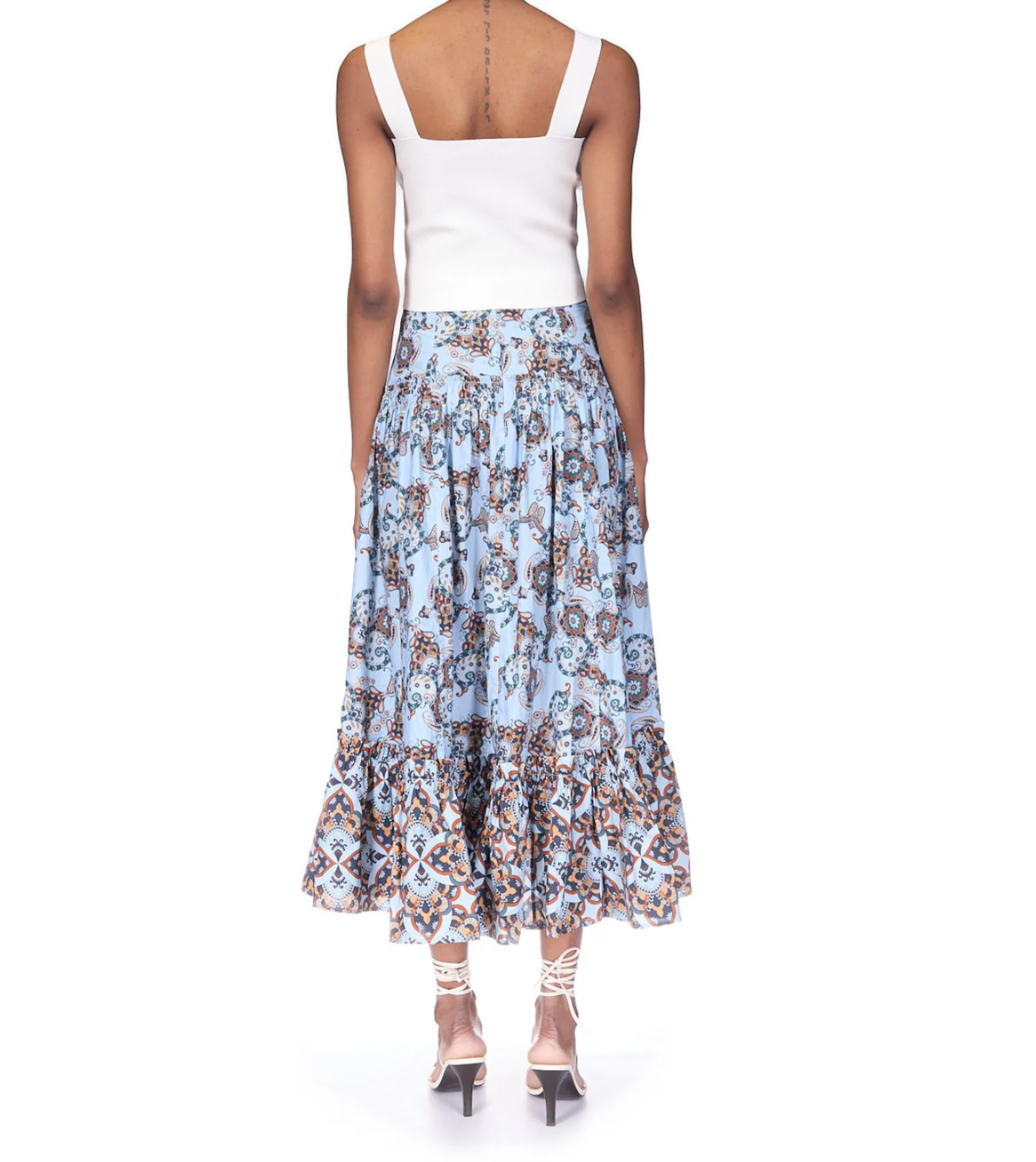Cara Cara Tisbury Skirt in Blue Vintage Paisley
