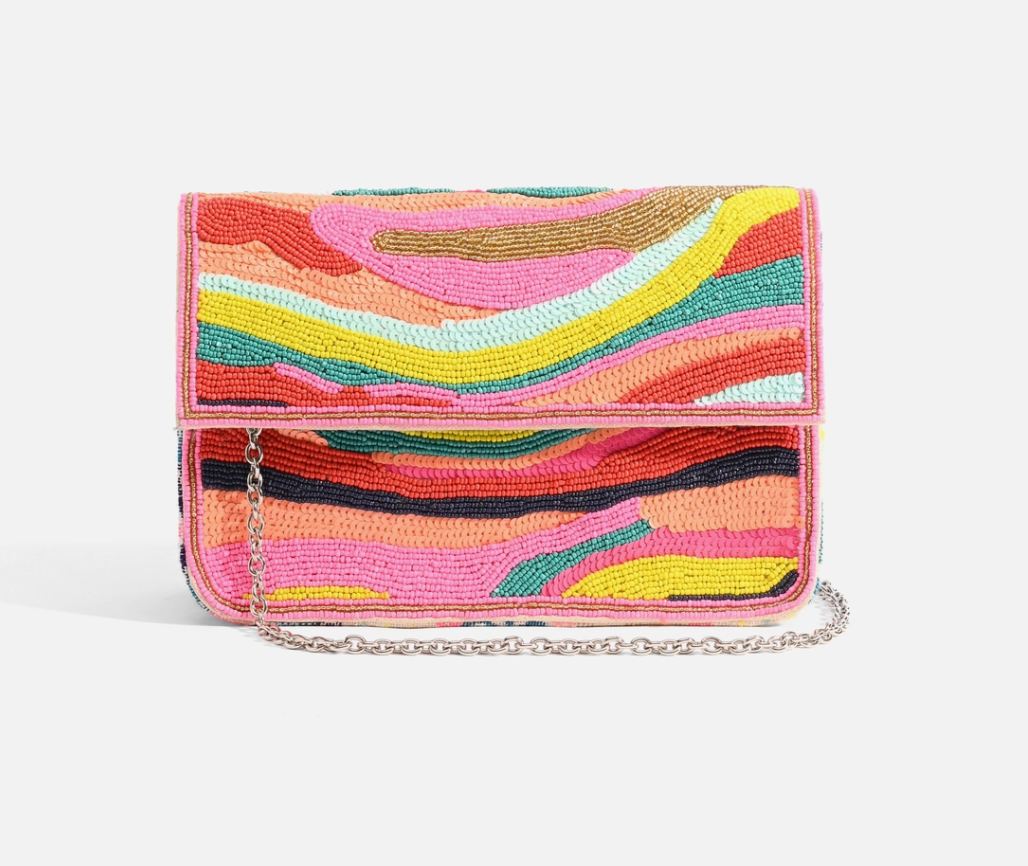 America & Beyond Daphne Embellished Crafted Clutch