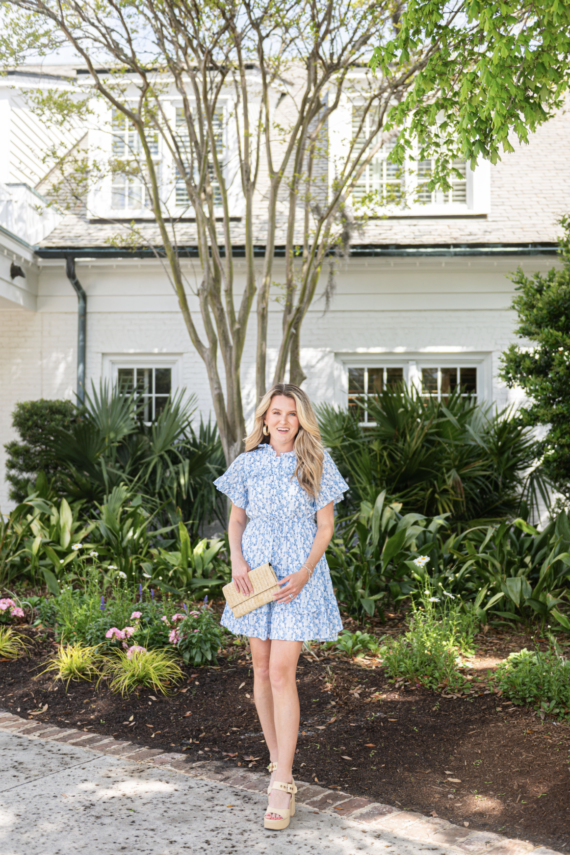 Ruffle Front Shirt Dress