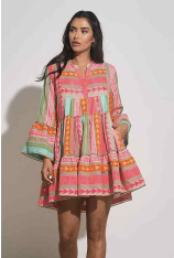 A Line Dress with Long Sleeves