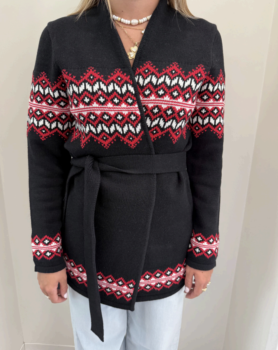 Fair Isle Wrap Cardigan H2506
