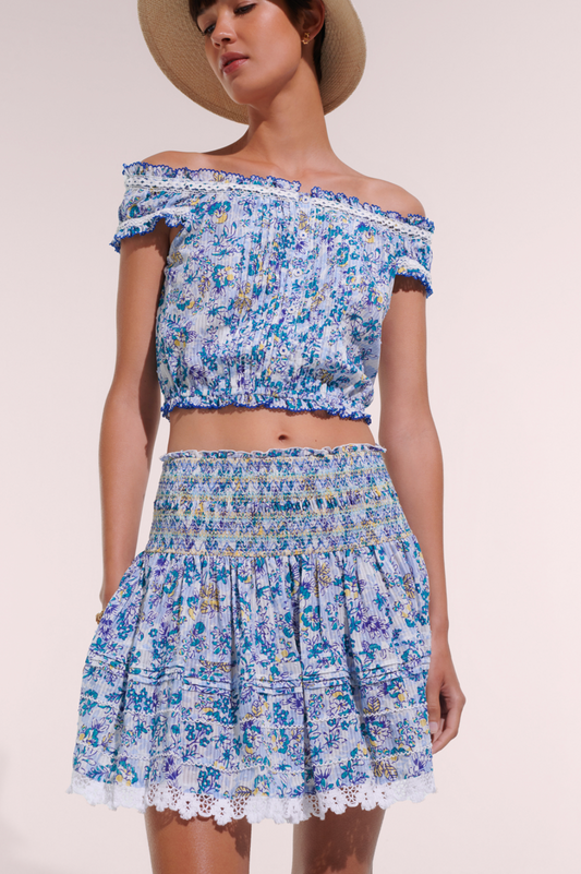 Poupette Galia Mini Skirt in Blue Sweet Liberty