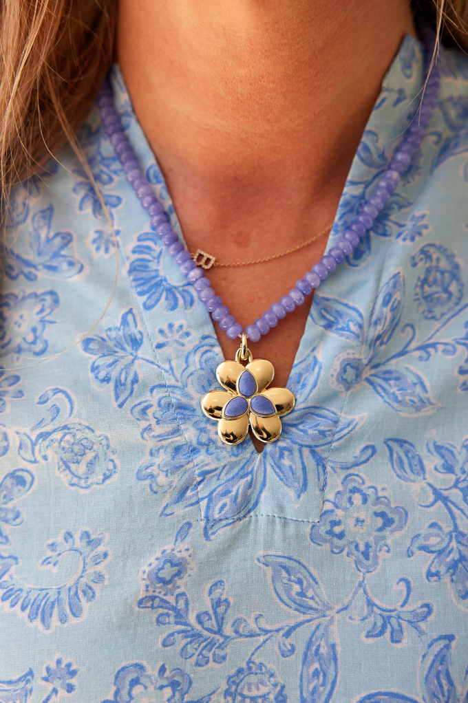 Three Leaf Clover & Turquoise Pendant