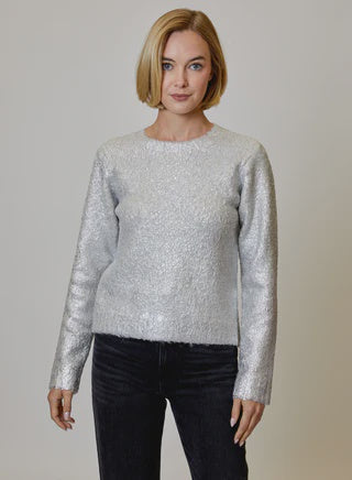Long Sleeve  Boucle Foul Print Sweater