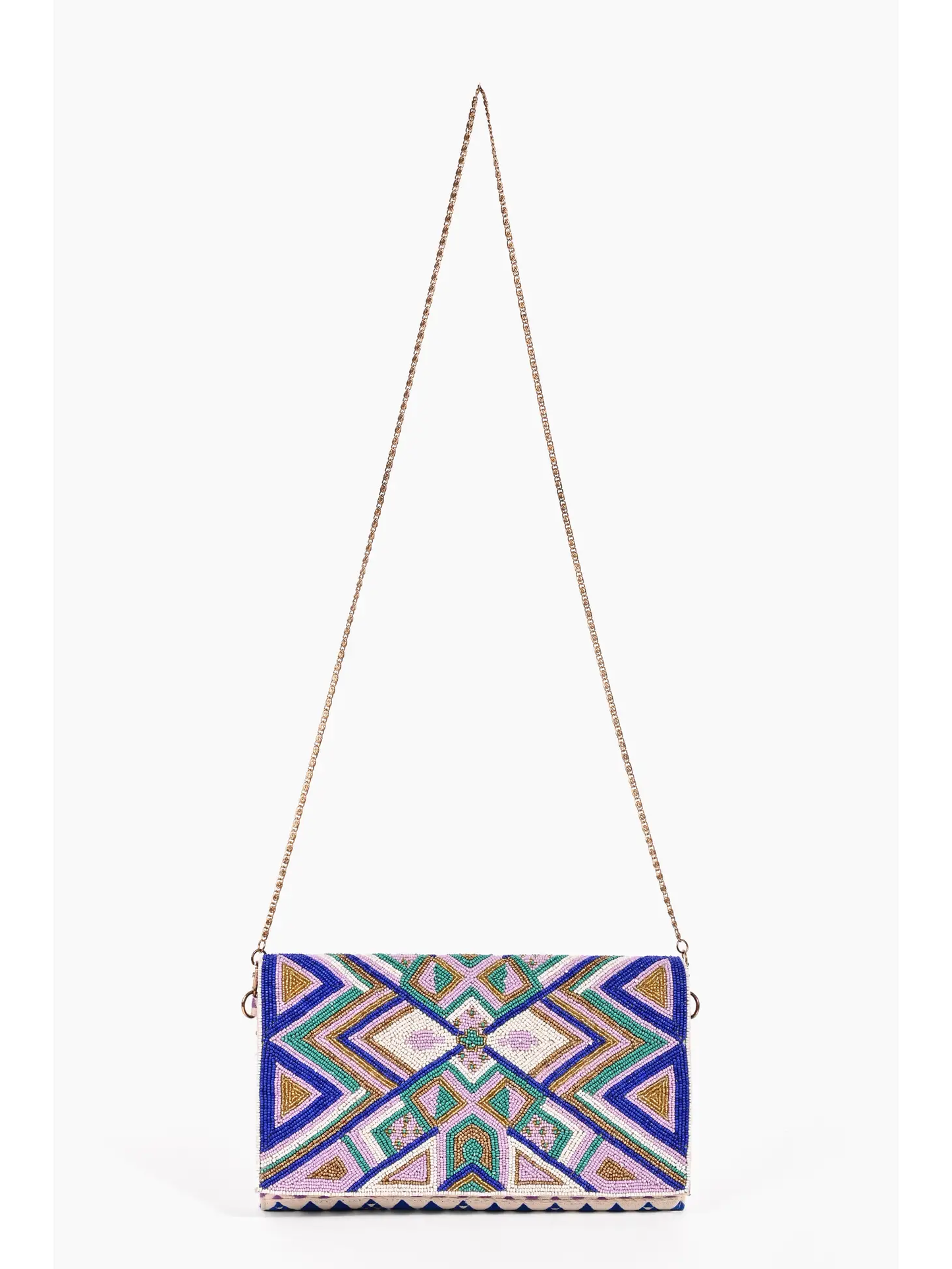 America & Beyond Ella Tribal Embellished Clutch