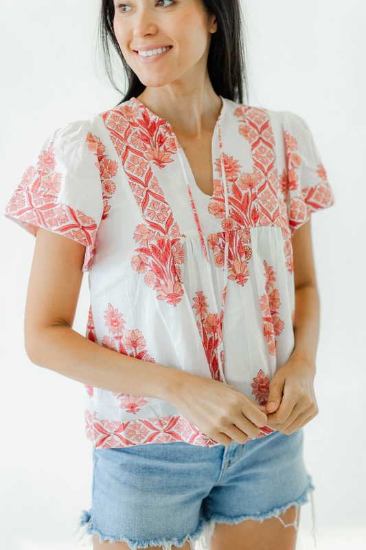 Victoria Dunn Catalina Blouse in Sunset