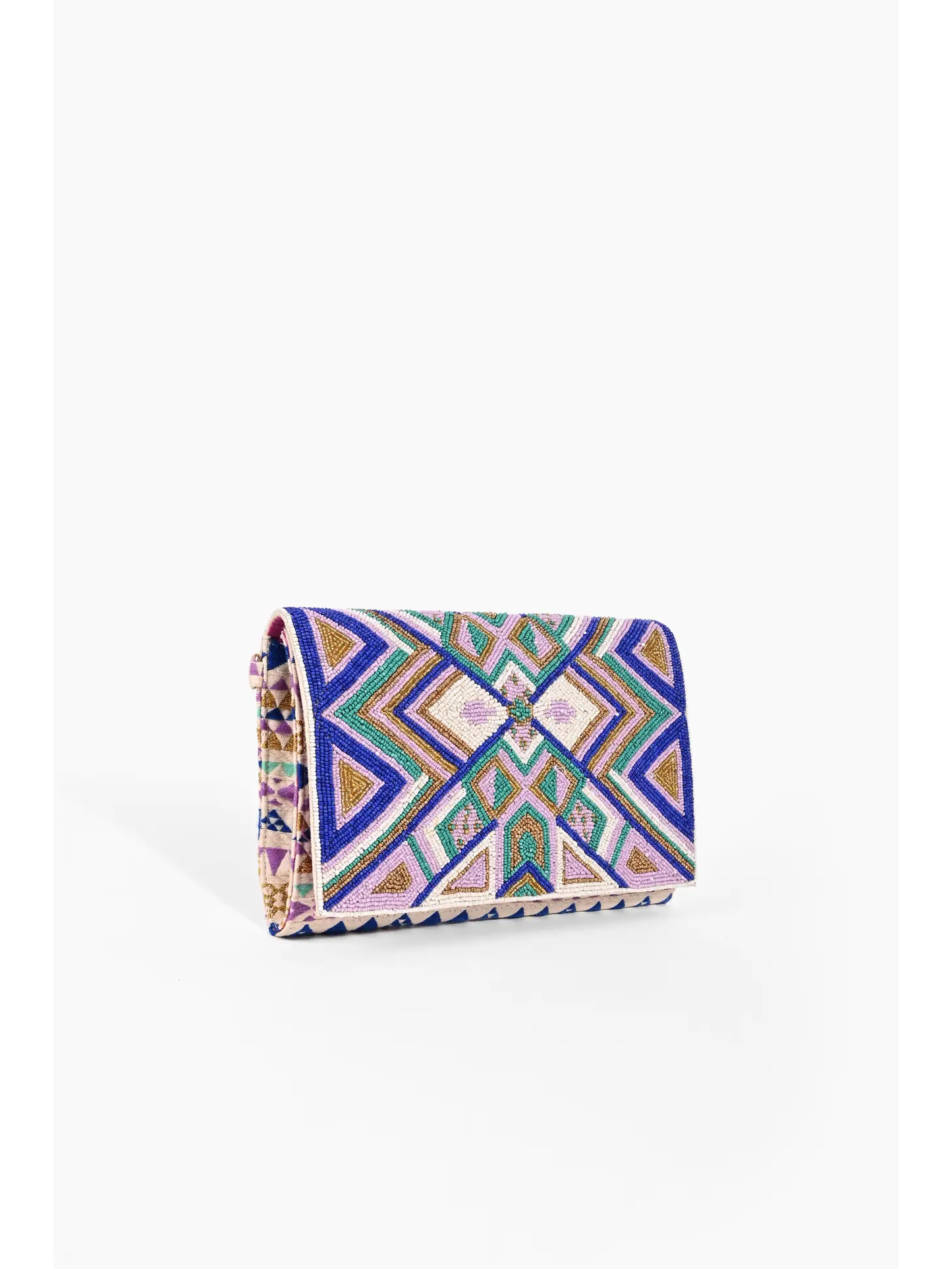 America & Beyond Ella Tribal Embellished Clutch
