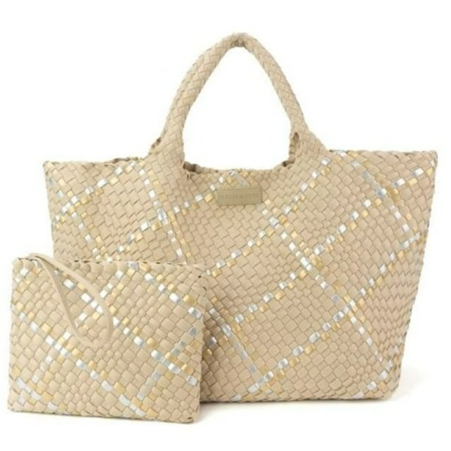 Parker & Hyde - Beige Metallic Oversized Tote