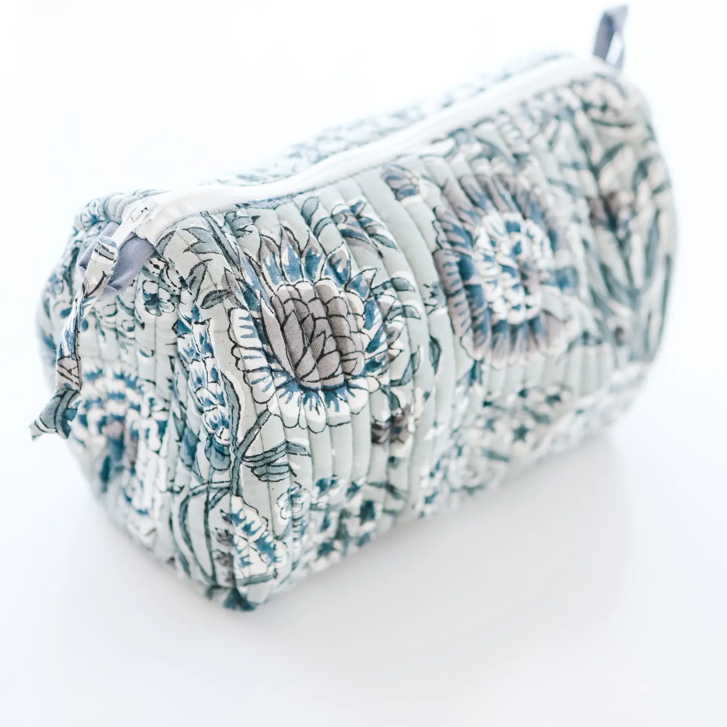 Floral Print Pouch in Blue Floral