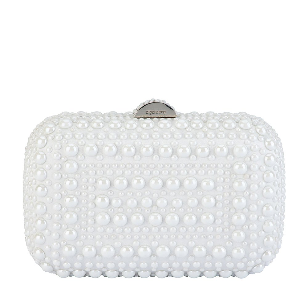 Olga berg silver discount clutch