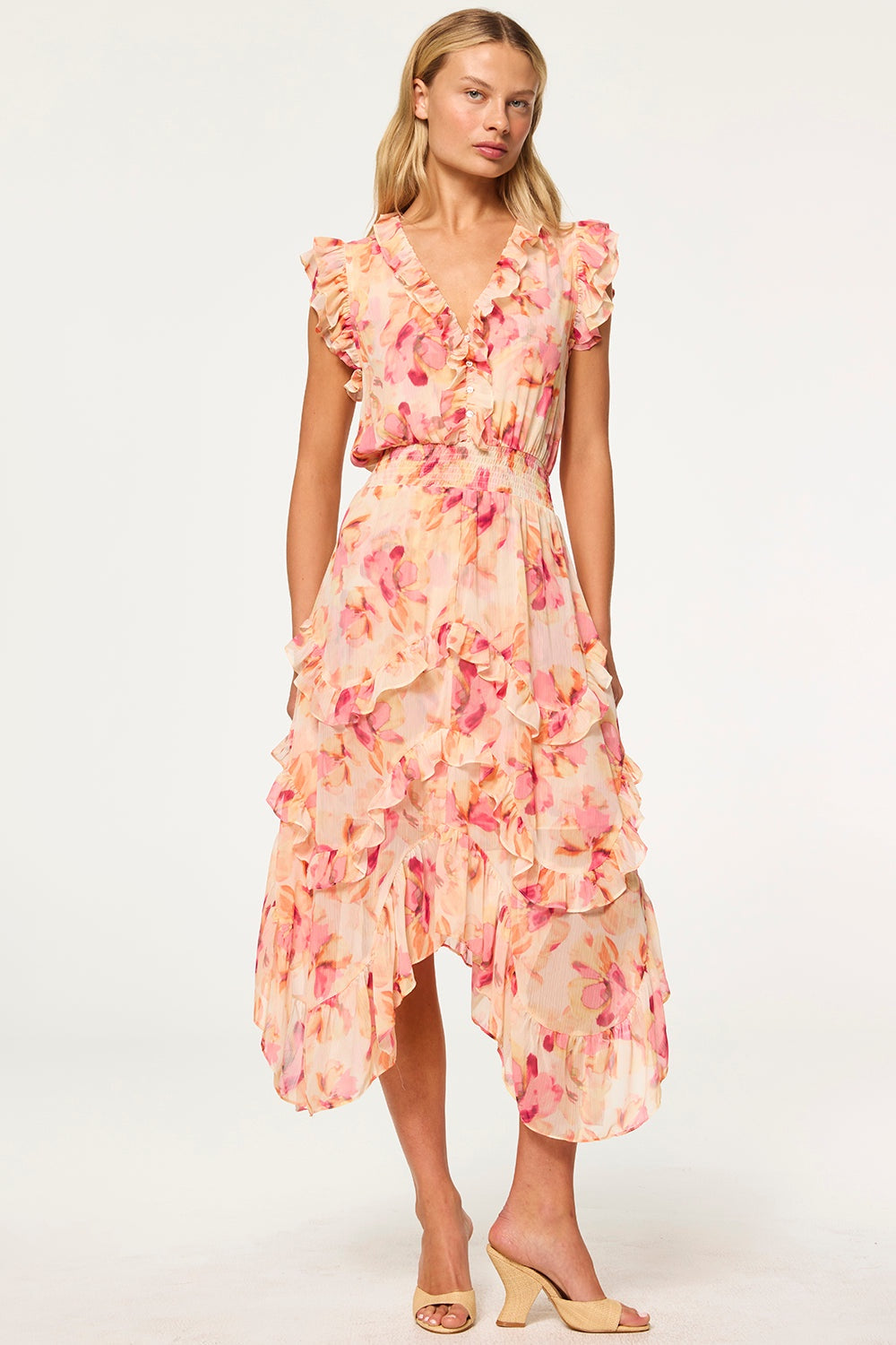 Dakota Dress Watercolor Floral
