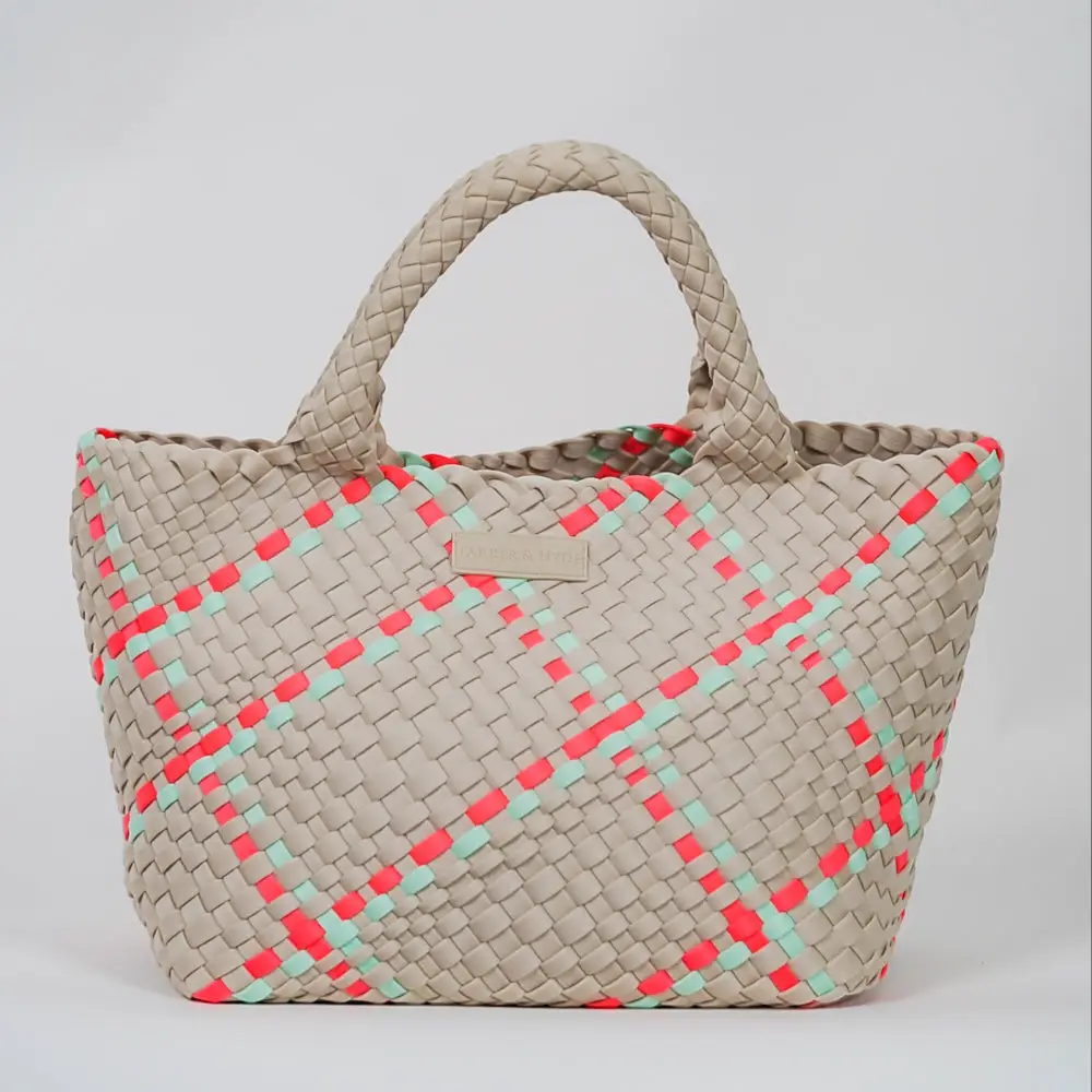 Bone / Sky Multi Woven Tote