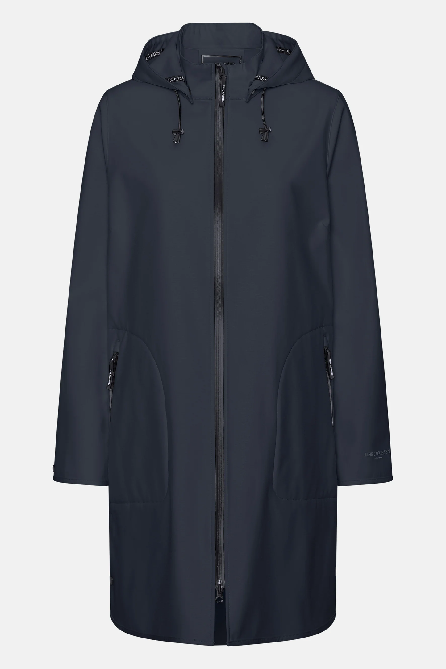 Isle of Jacobson - Hooded Raincoat in Dark Indigo