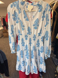 Sample Floral Print With White Ground - Poly Moss
