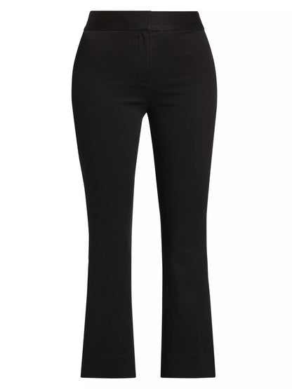 Derek Lam Crosby Cropped Flare Trouser - Black