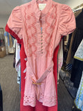 Sample Blush Puff Sleeve Belt Dress
