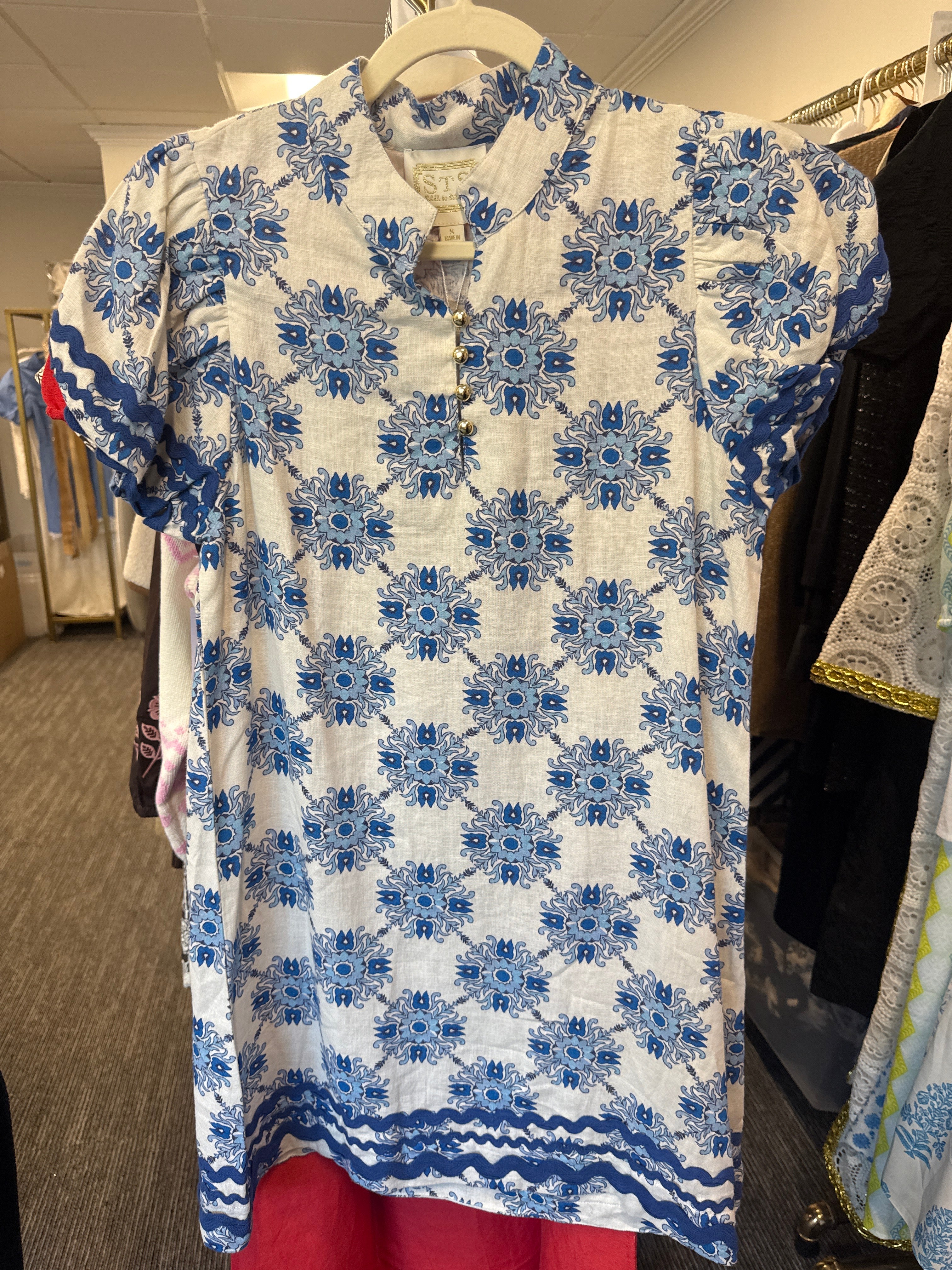 Sample Big Floral Print with RickRack