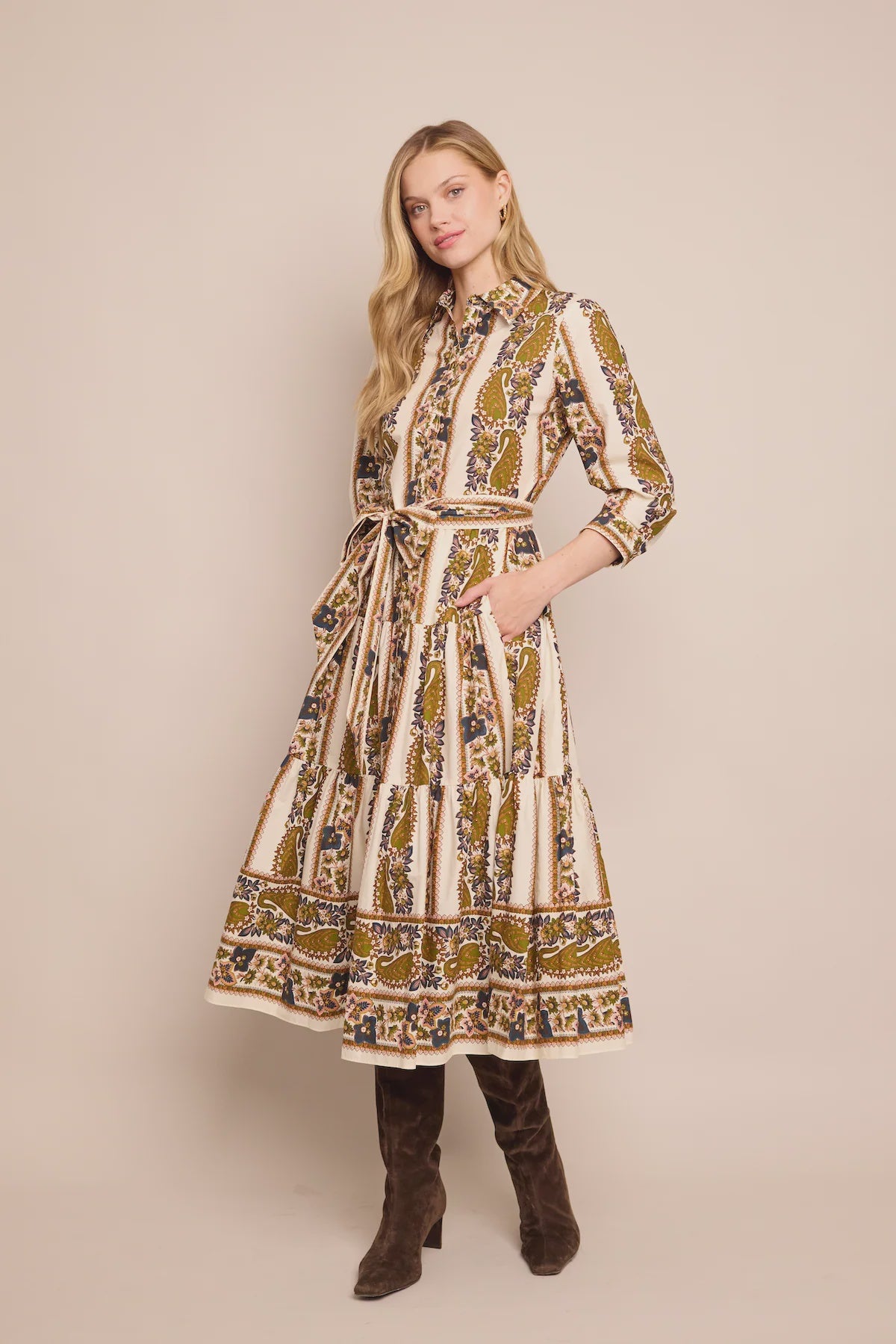Lolita Dress | Paisley Train Ivory