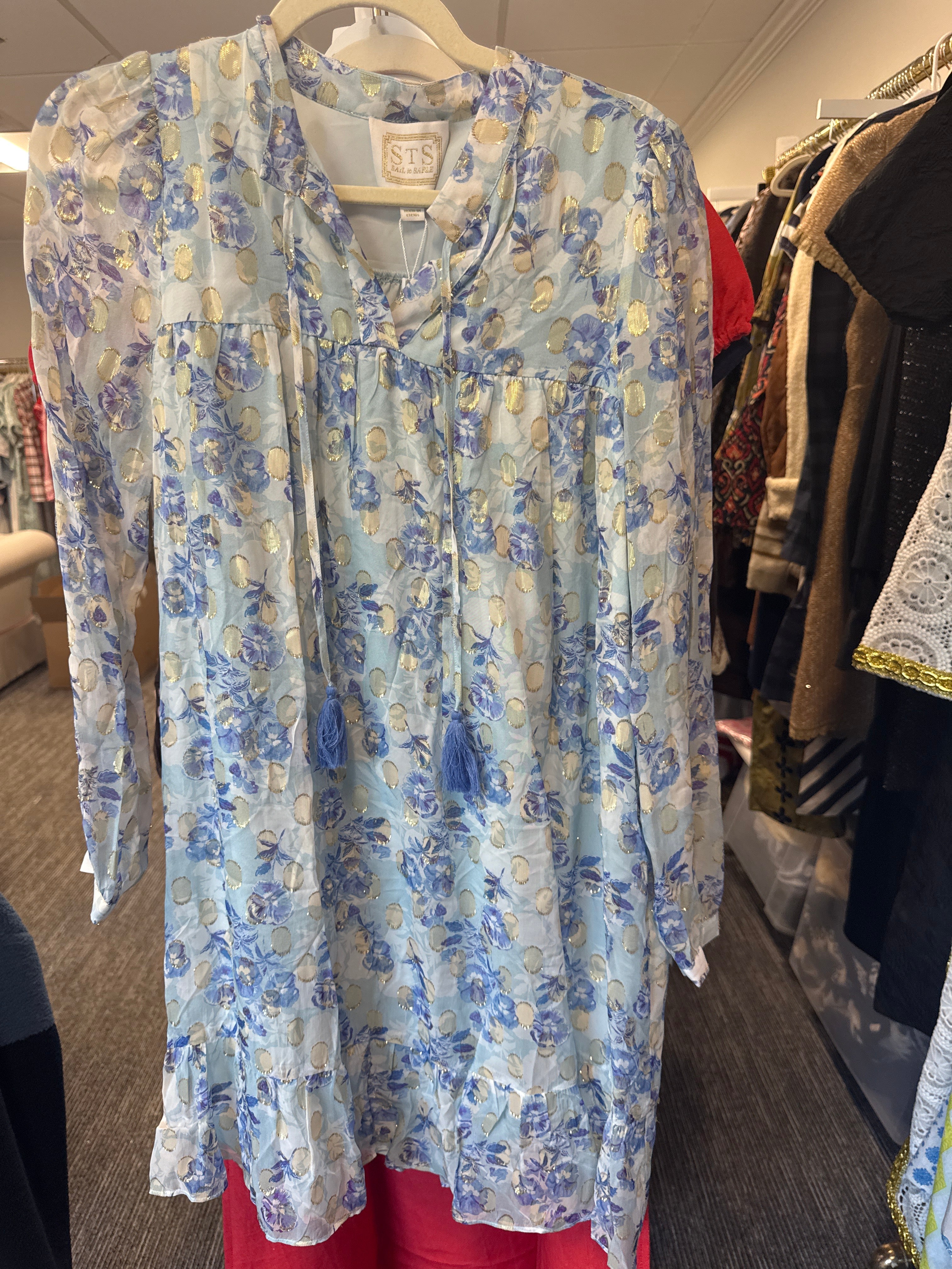 Sample Ruffle Hem Dress W Tassels