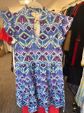 Sample Flutter Sleeve Flare Tunic French Terry Aztec Ikat