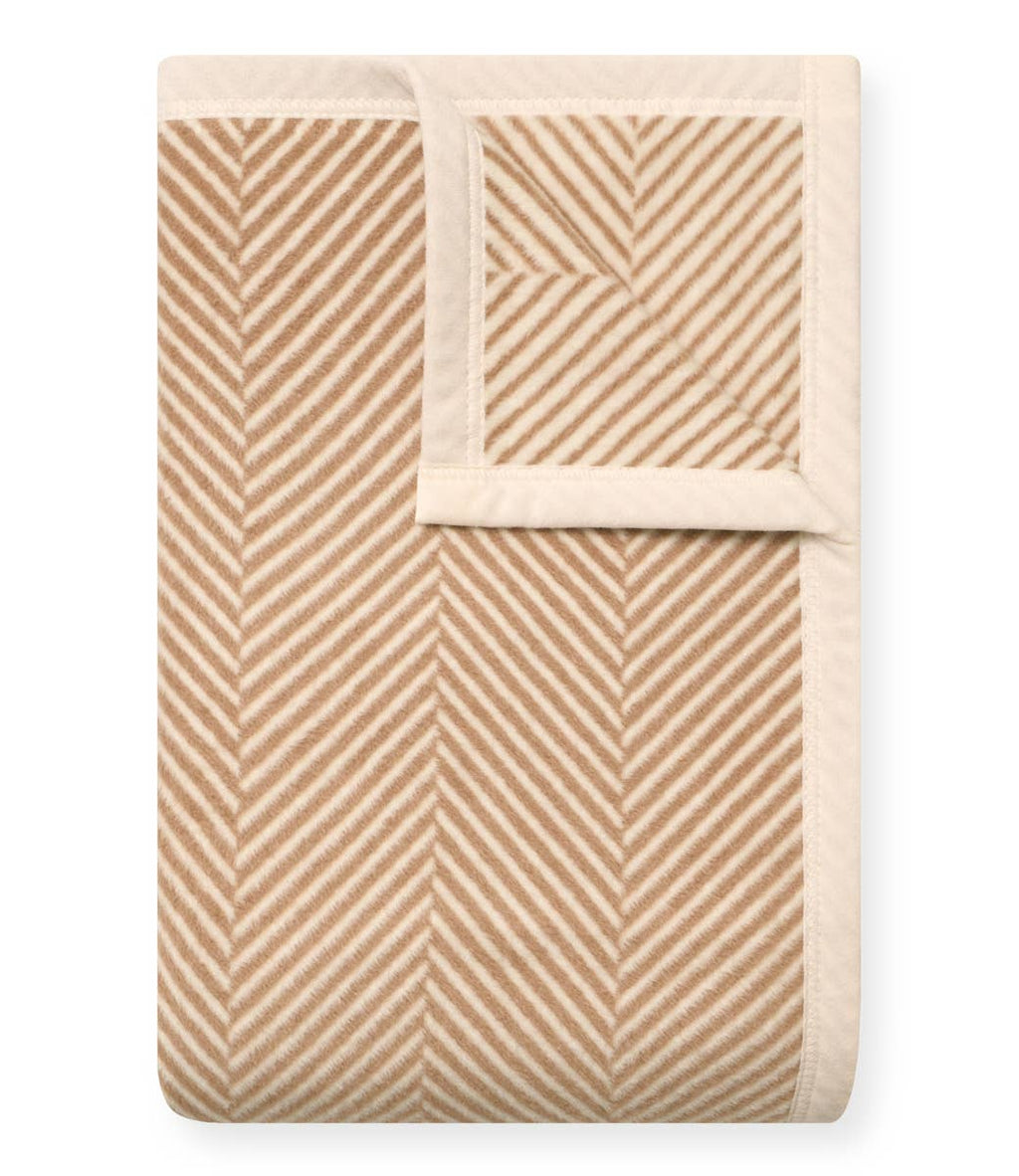 Harborview Herringbone Tan Blanket