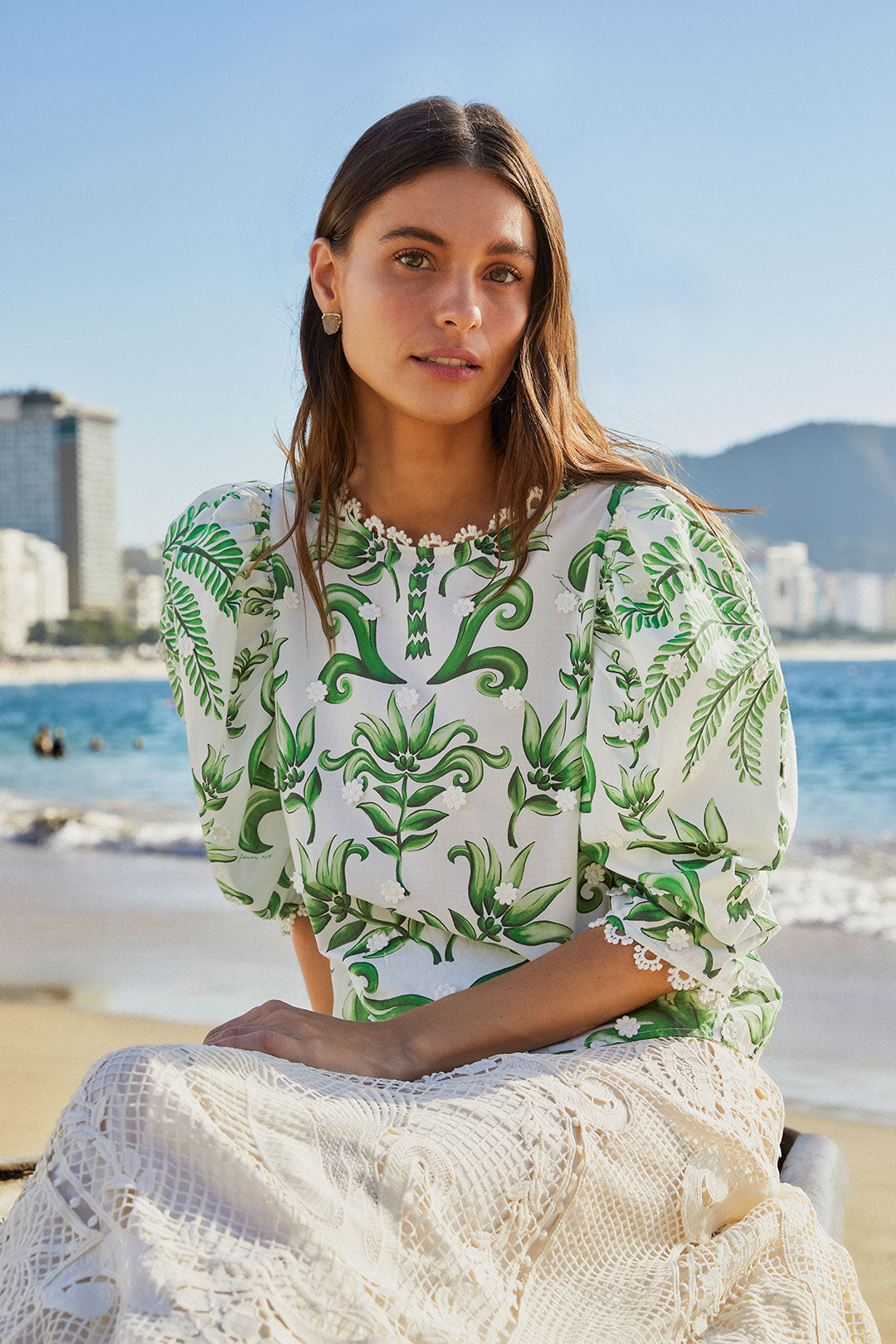 Farm Rio Milani Off-White Blouse