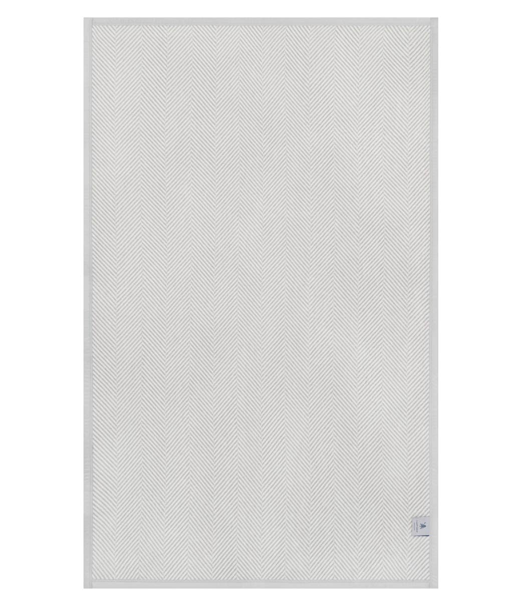 Harborview Herringbone Light Grey Blanket
