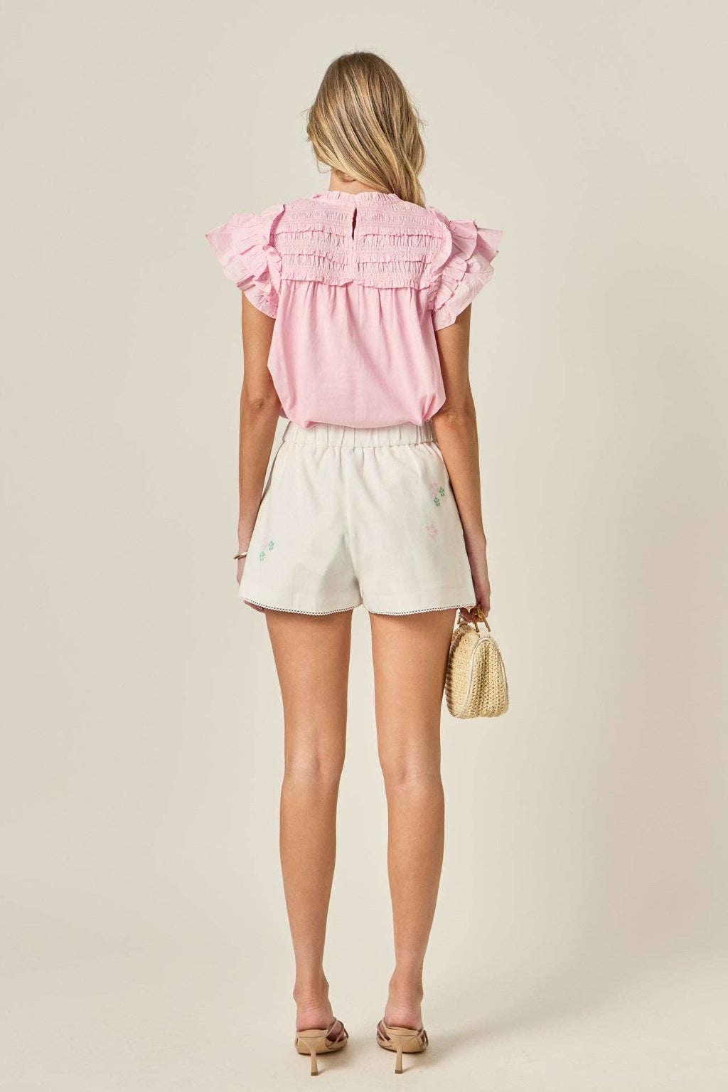 Mix Media Ruffle Top