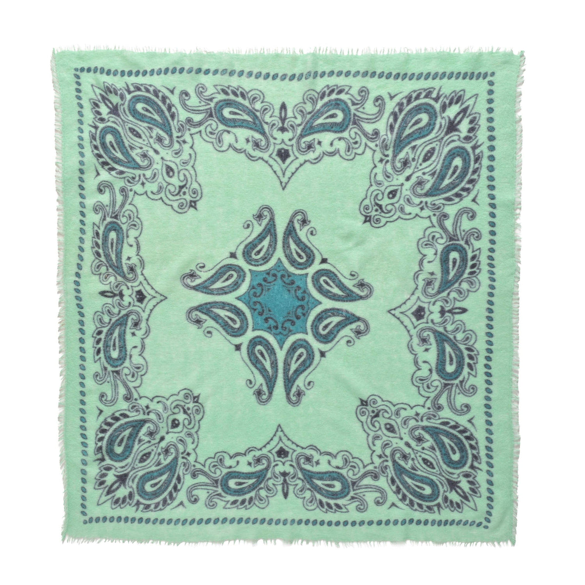 Cashmere Bandana Paisley-cs Big in Green