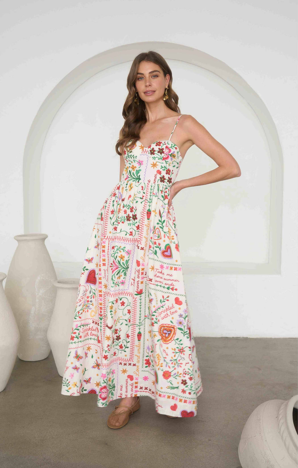 Summer Spaghetti Strap Midi Dress