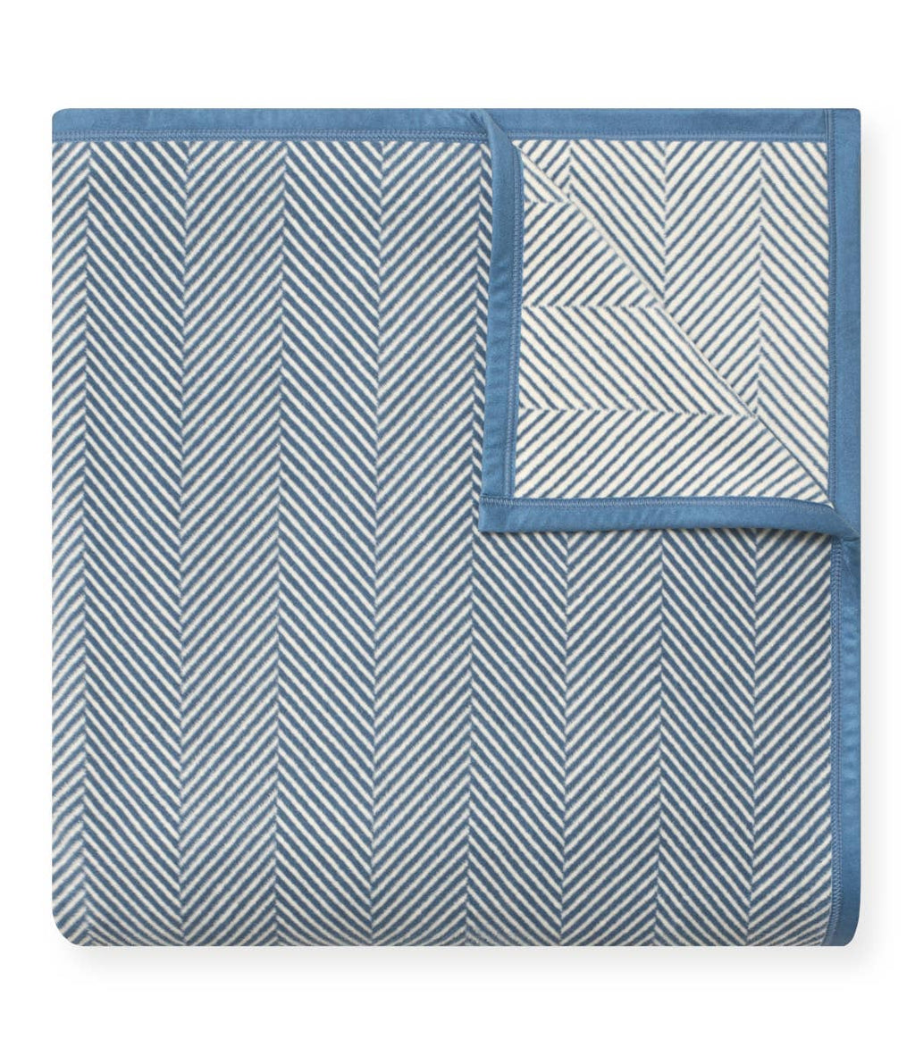 Harborview Herringbone Cornflower Blanket