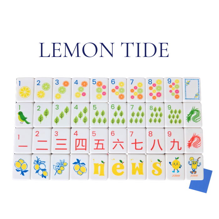 Lemon Tide American Mahjong Tile Set (160 Tiles)