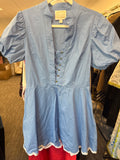 Sample Blue Button Mini Dress