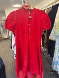 Sample Red Button Belt Dress