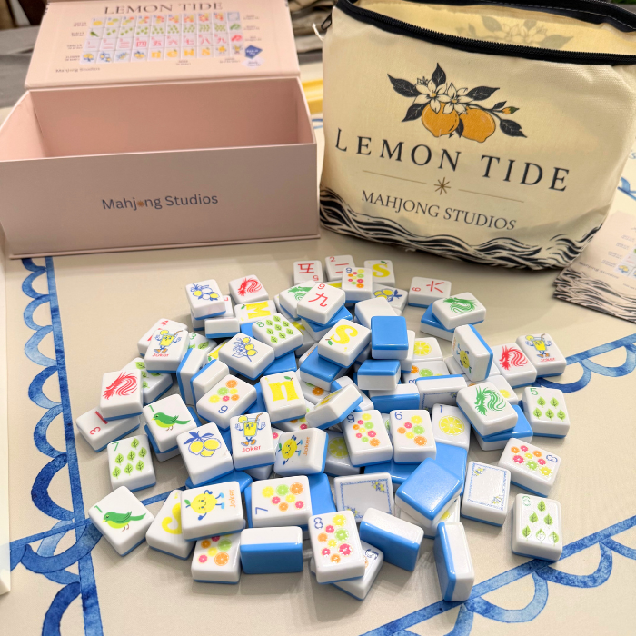 Lemon Tide American Mahjong Tile Set (160 Tiles)