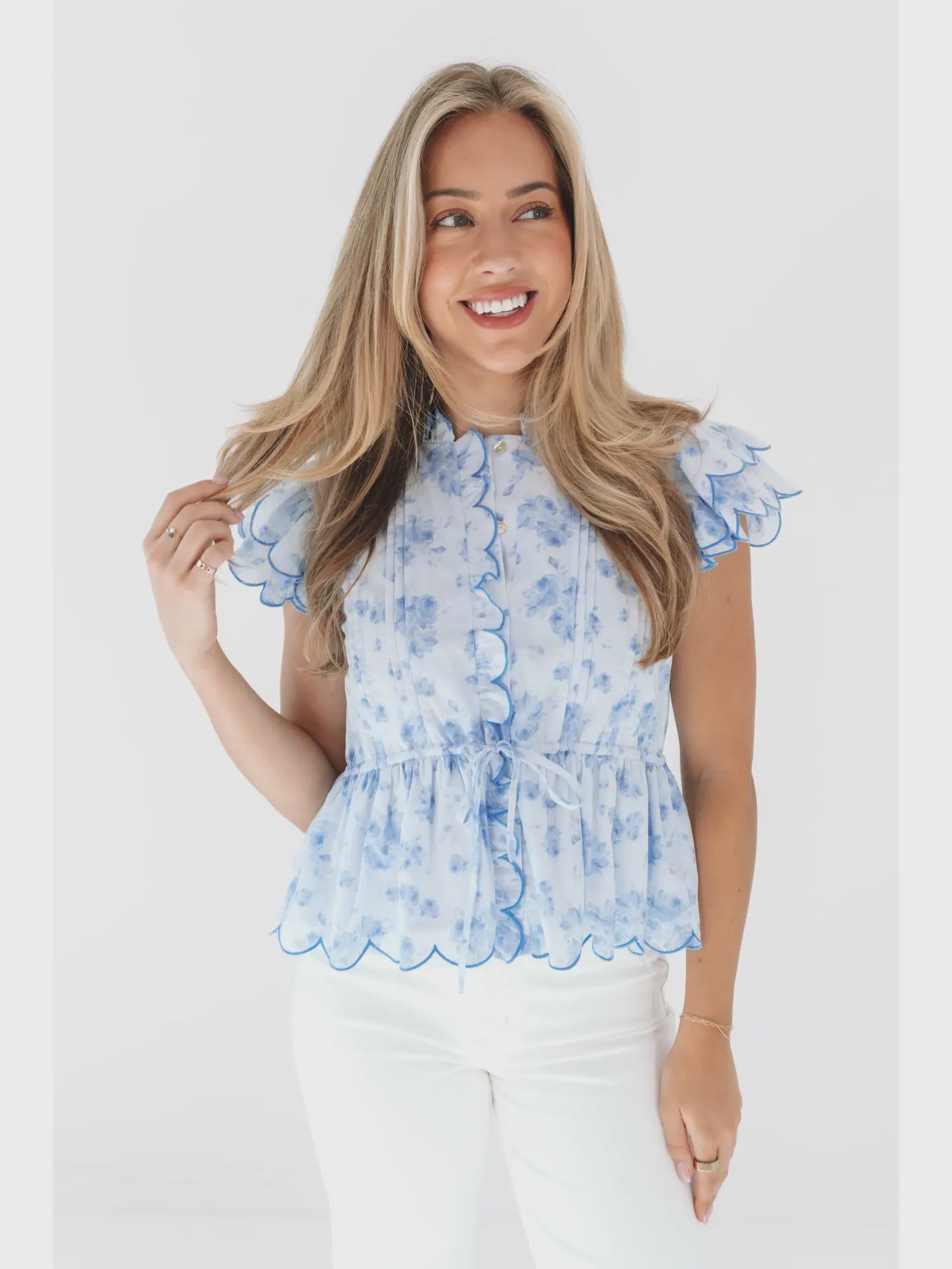 Nicole Scalloped Top