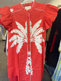 Sample Palm Print Linen Dress